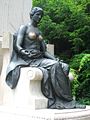 Johns Hopkins Monument, Johns Hopkins University, Baltimore, MD - woman.jpg