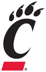 The current University of Cincinnati Bearcats logo.